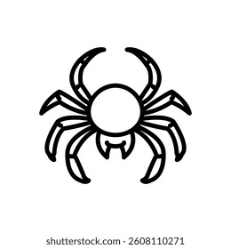 spider icon vector, line style icon
