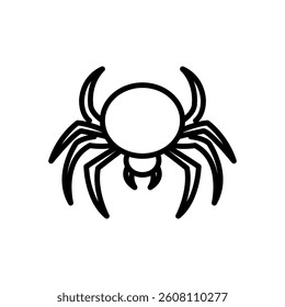 spider icon vector, line style icon