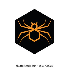 Spider icon vector logo design template