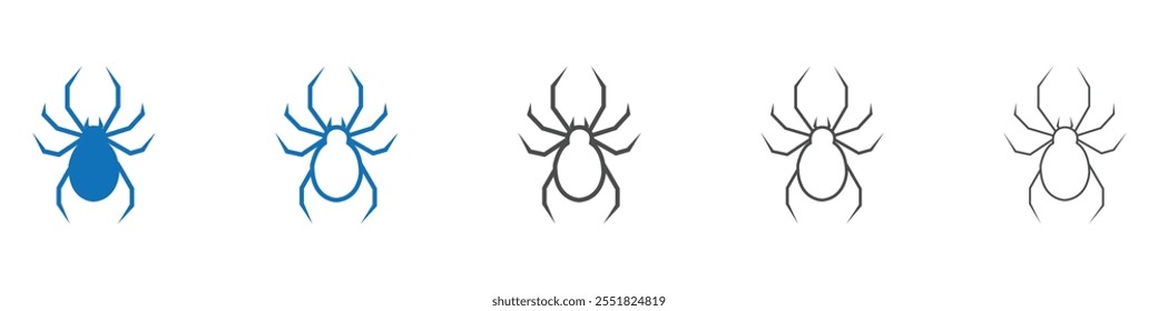 Spider icon vector set collection for web