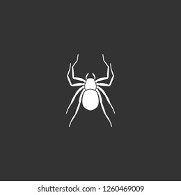 spider icon vector. spider sign on black background. spider icon for web and app