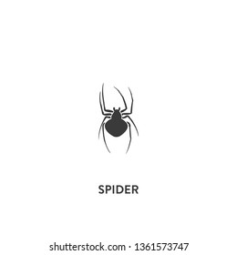 spider icon vector. spider sign on white background. spider icon for web and app
