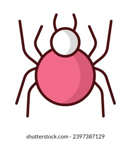 Spider icon vector stock illustration