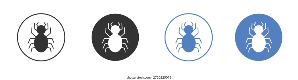 Icono de la araña para el Diseño web. pixel Iconos planos perfectos