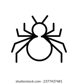 spider icon with white background vector stock illustration