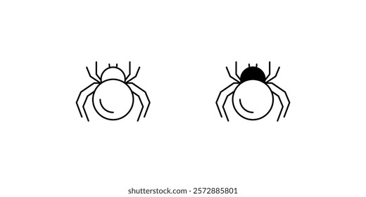 spider icon with white background vector stock illustration