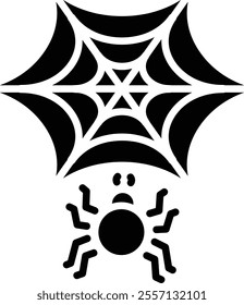 Spider icon for wildlife and nature world