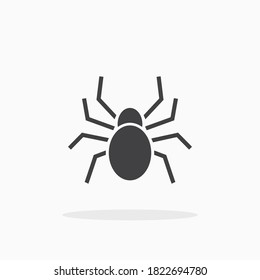 Spider icon. For your design, logo. Vector illustration.