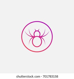 Spider  icon.gradient illustration isolated vector sign symbol
