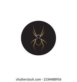 spider illustration logo vector template-vector