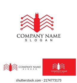 spider illustration logo vector template-vector