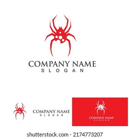 spider illustration logo vector template-vector
