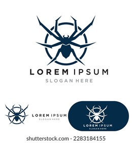 spider illustration logo vector template-vector