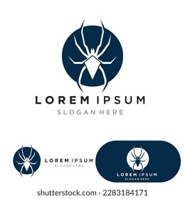 spider illustration logo vector template-vector