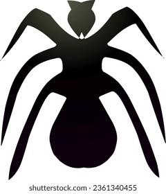 spider illustration, simple drawing. Symbol. 