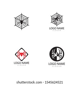 spider ilustration logo vector template