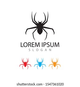 spider ilustration logo vector template