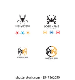 spider ilustration logo vector template