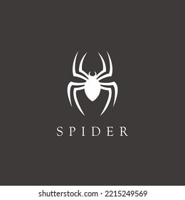 Spider Insect Arthropod symbol logo design silhouette