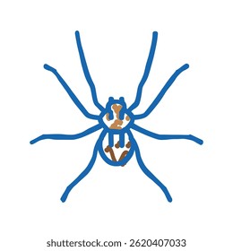 spider insect doodle icon sketch vector. spider insect sign. isolated symbol illustration