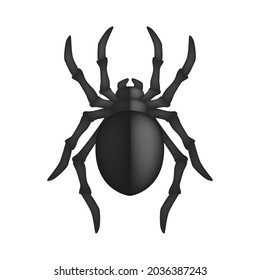 Spider Insect Emoji Icon Illustration Sign. Halloween Animal Vector Symbol Emoticon Design Vector Clip Art.