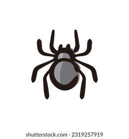 Spider - Insect icon (Hand-drawn line, colored version)