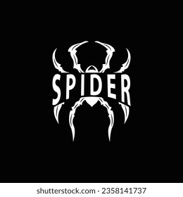 Spider Insect Logo Simple Design Vector Illustration Template