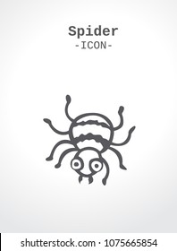 spider kid black white simple icon logo vector