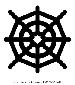 
A spider knitted cobweb icon 
