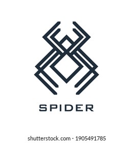 spider line art logo design
