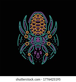 spider line art vector design