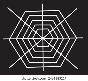 icono de la línea de araña arte eps 10