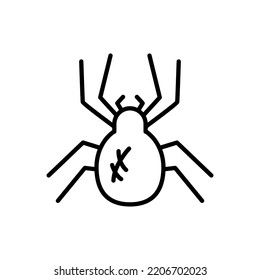 Spider line icon illustration. icon related to Halloween. Line icon style. Simple design editable