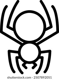 spider line icon illustration vector