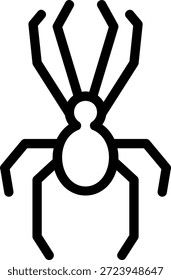 vetor de ilustração de ícone de linha de aranha
