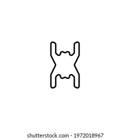 Spider line icon. Simple style halloween poster background symbol. Spider logo design element. T-shirt printing. Vector for sticker.