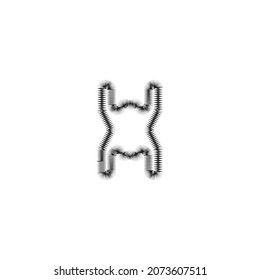 Spider line icon. Simple style horror poster background symbol. logo design element. T-shirt printing. Vector for sticker. Zig-zag style icon.