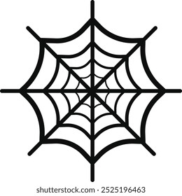 Ilustração do vetor do ícone da linha de aranha isolada no plano de fundo branco. Ilustração de vetor Cobweb. Símbolo da teia de aranha isolado em fundo branco.