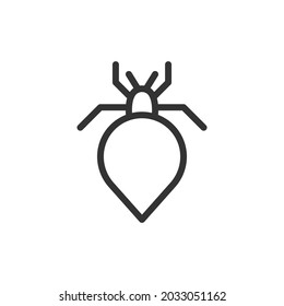 Spider line icon. Web symbol for web and apps. Sign design in outline style. Spider stroke object.