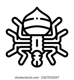 spider line icon,vector and illustration