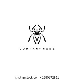 Spider, Line Logo Vektorillustration Design.