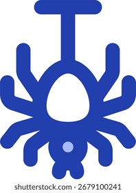 Diseño de icono de estilo de línea de araña