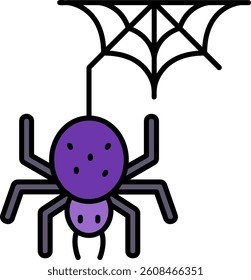 Spider Line vector Icon Design