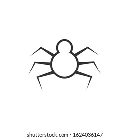 Spider line vector icon insect