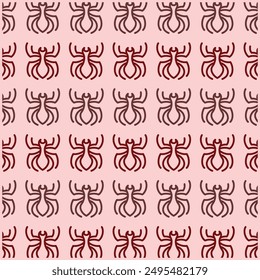 Spider line vector logo design background with decorative abstract design, pattern background illustration