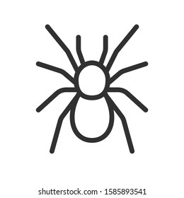 Spider, linear icon. Editable stroke