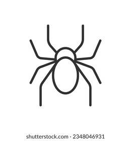 Spider, linear icon. Line with editable stroke