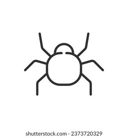 Spider, icono lineal. Línea con trazo editable
