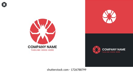Spider Logo - All elements on this template are editable with vector software