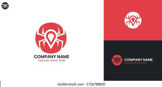 Spider Logo - All elements on this template are editable with vector software